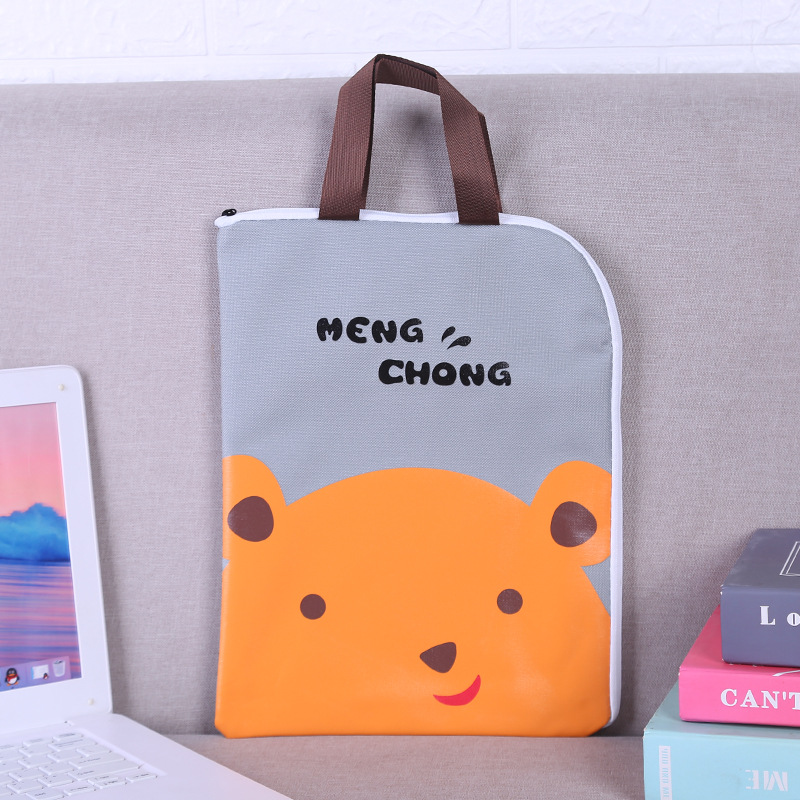 New Casual Student Handbag A4 Information Bag Primary School Student Schoolbag Canvas Bag Korean Cute Printed Tuition Bag