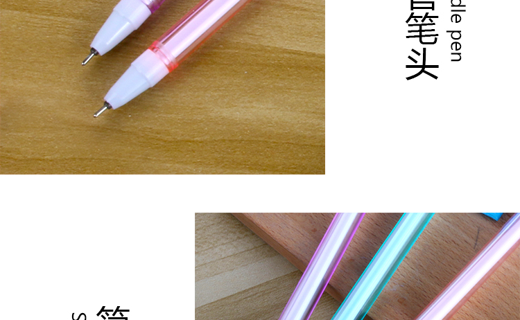 Japanese and Korean Creative New Cartoon Rabbit Pendant Gel Pen Transparent Pen Holder Gel Pen Student Studying Stationery Wholesale