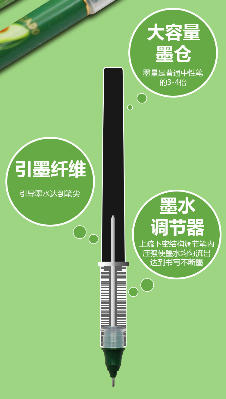 Chenguang Avocado Limited Press Gel Pen Direct Liquid Pen 0.5mm Full Needle Tube Large Capacity Quick-Drying Gel Pen Chenguang Avocado Limited Press Gel Pen Direct Liquid Pen 0.5mm Full Needle Tube Large Capacity Quick-Drying Gel Pen