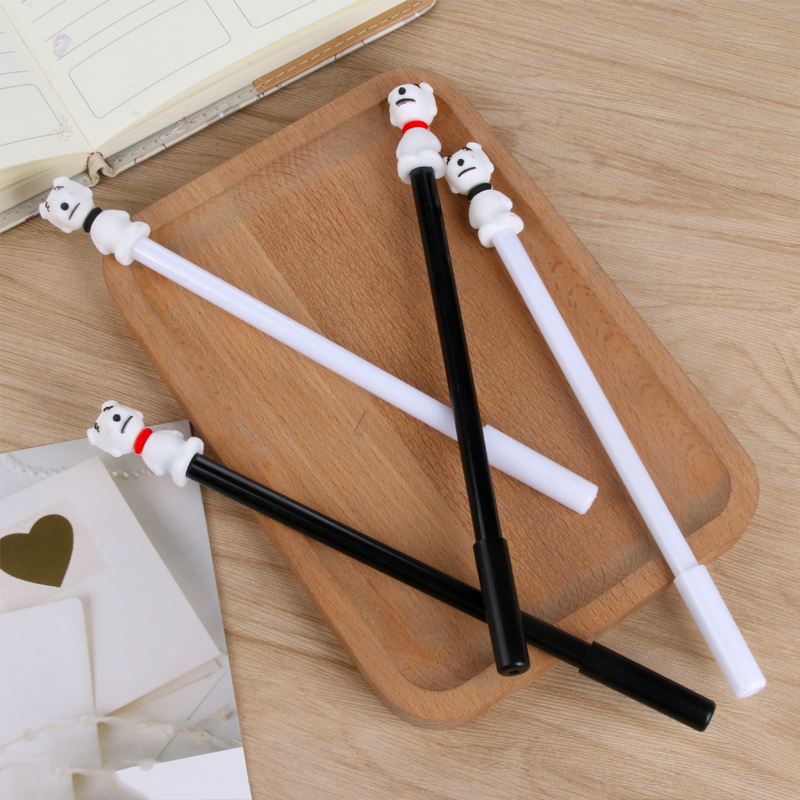 Factory Direct Sales New Cartoon Husky Puppy Gel Pen Student Studying Stationery Wholesale Customizable Logo