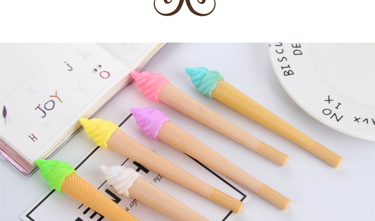 Japanese and Korean Creative New Ice Cream Cone Gel Pen Cute Fashion Creative Pen Signature Pen Student Writing Supplies Japanese and Korean Creative New Ice Cream Cone Gel Pen Cute Fashion Creative Pen Signature Pen Student Writing Supplies