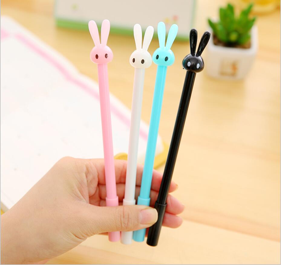 Candy Long-Ear Rabbit Cartoon Creative Gel Pen Ball Pen Signature Pen Black Pen Student Stationery Wholesale