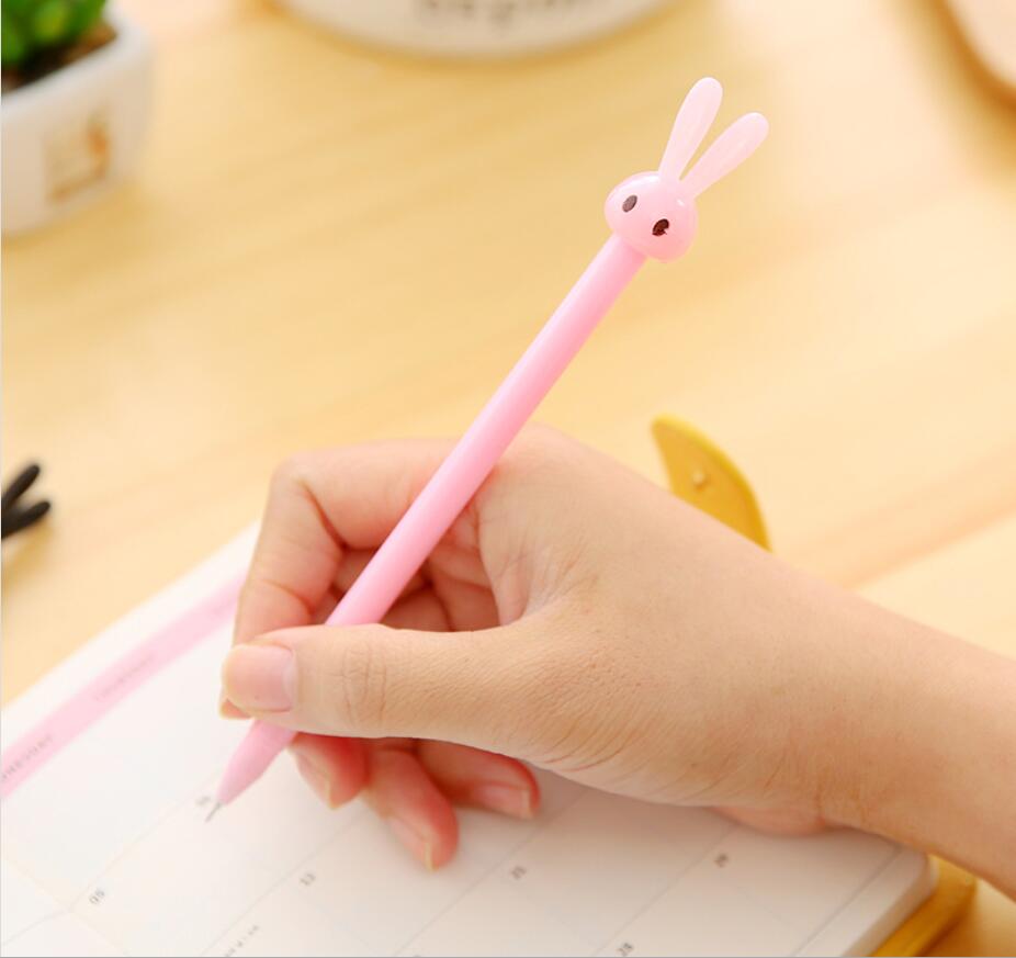 Candy Long-Ear Rabbit Cartoon Creative Gel Pen Ball Pen Signature Pen Black Pen Student Stationery Wholesale