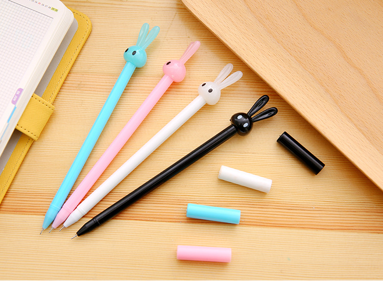 Candy Long-Ear Rabbit Cartoon Creative Gel Pen Ball Pen Signature Pen Black Pen Student Stationery Wholesale Candy Long-Ear Rabbit Cartoon Creative Gel Pen Ball Pen Signature Pen Black Pen Student Stationery Wholesale