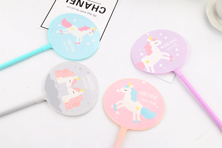 Korean Creative Stationery Fan Pen Cute Cartoon Unicorn Gel Pen Small Fresh Signature Pen Can Be Printed Logo Korean Creative Stationery Fan Pen Cute Cartoon Unicorn Gel Pen Small Fresh Signature Pen Can Be Printed Logo