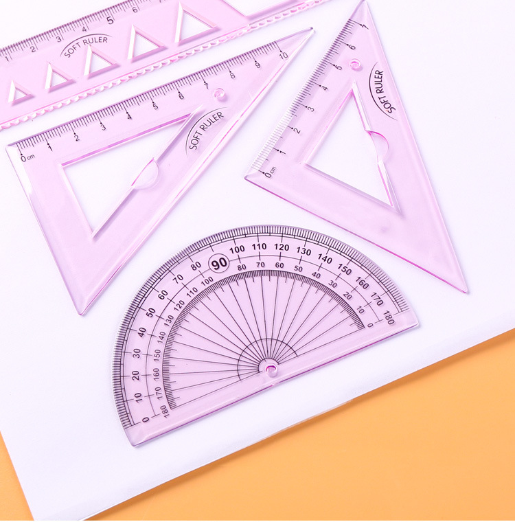 Measuring Tape Set Student Ruler Transparent Ruler Angle of Four Pupils Study Stationery Currently Available Wholesale Measuring Tape Set Student Ruler Transparent Ruler Angle of Four Pupils Study Stationery Currently Available Wholesale