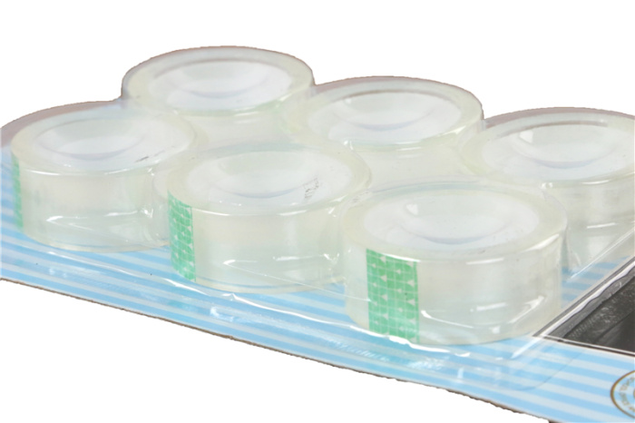 stationery tape small transparent adhesive tape 6pcs card pack students' tape stationery tape small transparent adhesive tape 6pcs card pack students' tape