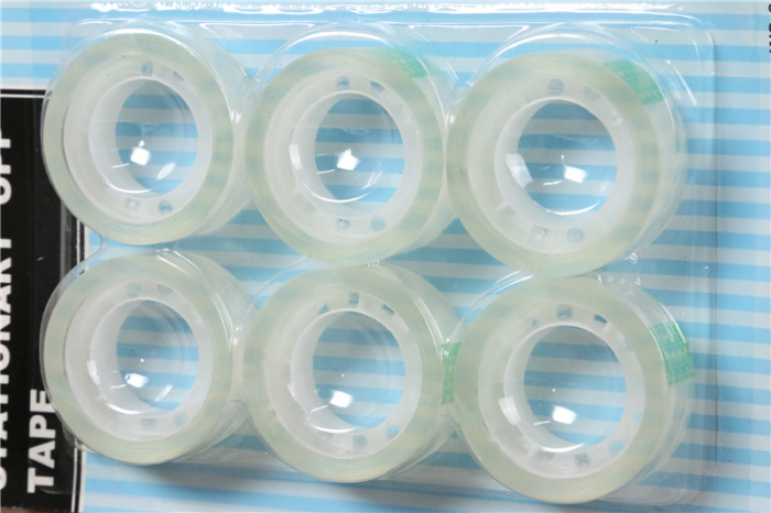 stationery tape small transparent adhesive tape 6pcs card pack students' tape stationery tape small transparent adhesive tape 6pcs card pack students' tape