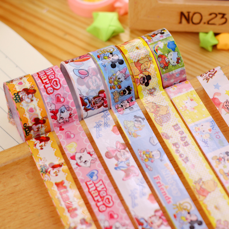 Xufeng AJ-5 Korean Stationery Cartoon Tape Wholesale Children&#039;s Tape Color Small Tape Factory Direct Sales T