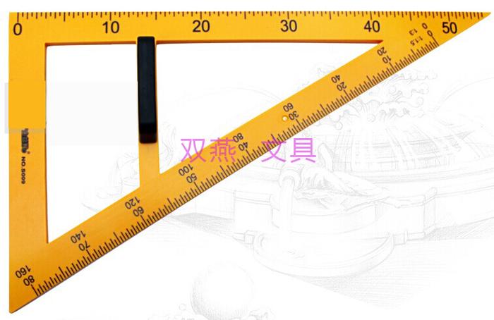 80cm 60 degree triangle feet long plastic ruler handles a SetSquare S009 teaching instrument feet