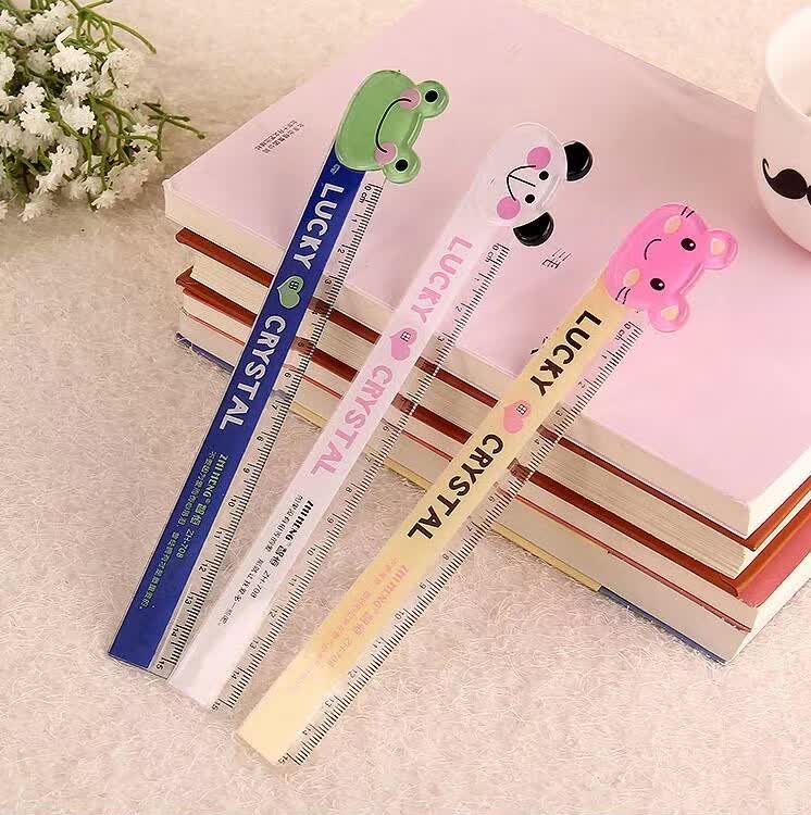 Zhiheng plastic cartoon ruler 15cm single ruler manufacturers direct sales