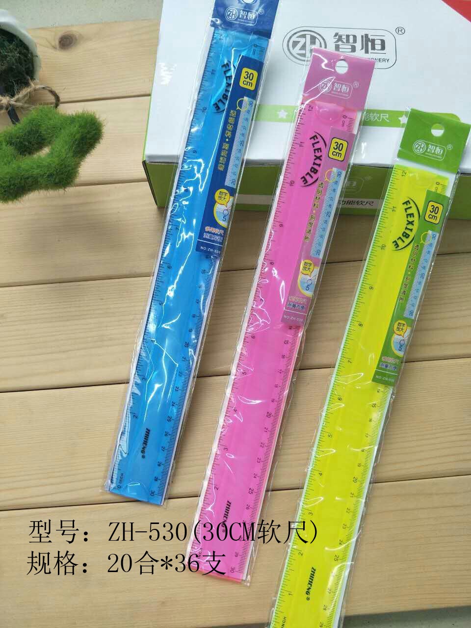 Zhiheng plastic 30CM soft ruler