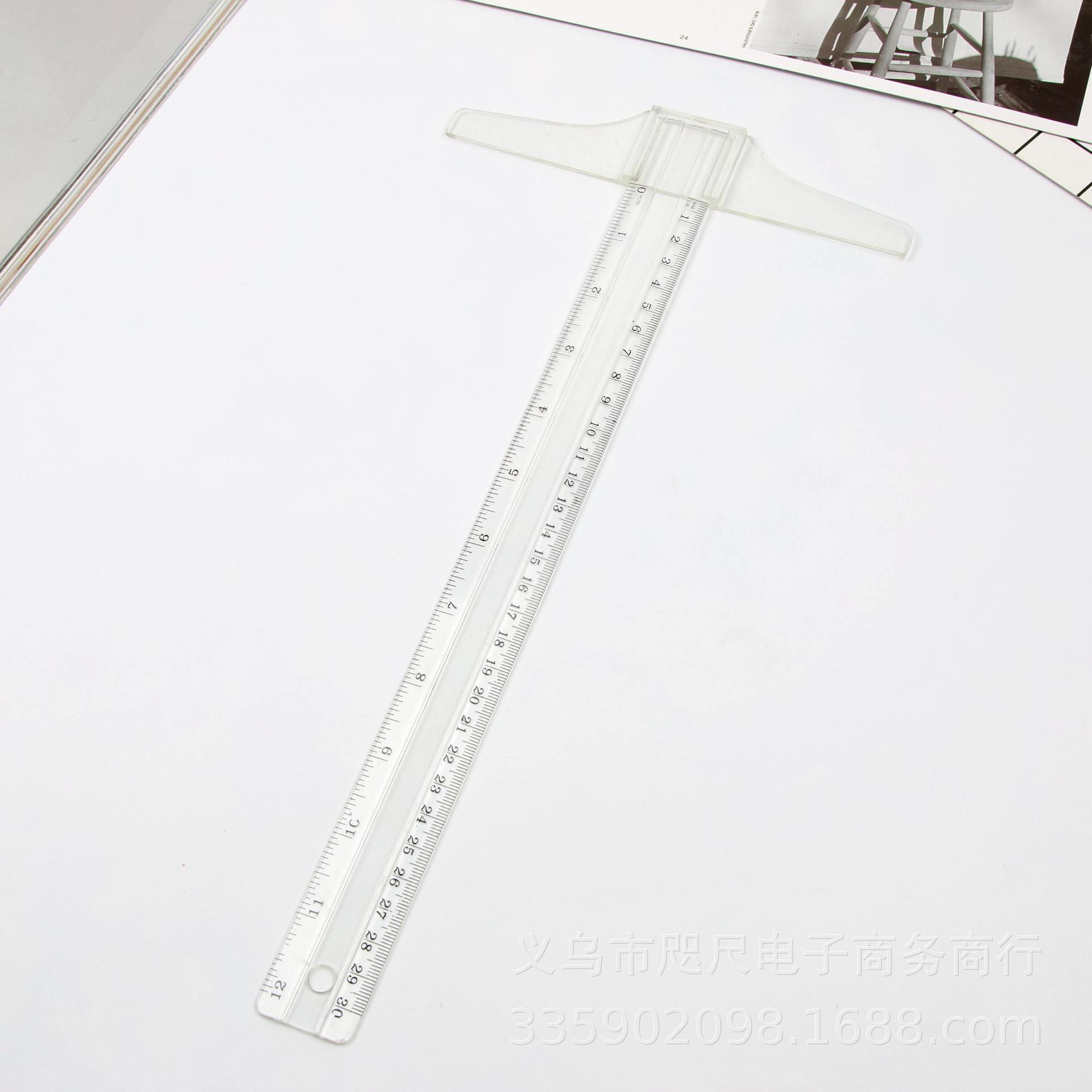 Various specifications of plastic t-square transparent t-square learning stationery ruler Various specifications of plastic t-square transparent t-square learning stationery ruler