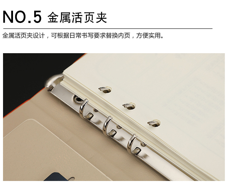 Products in Stock New Leather Surface Notepad A5 Tri-Fold Loose-Leaf Notebook Pack Business Office Diary Customized Logo