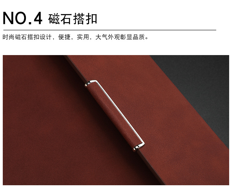 Products in Stock New Leather Surface Notepad A5 Tri-Fold Loose-Leaf Notebook Pack Business Office Diary Customized Logo
