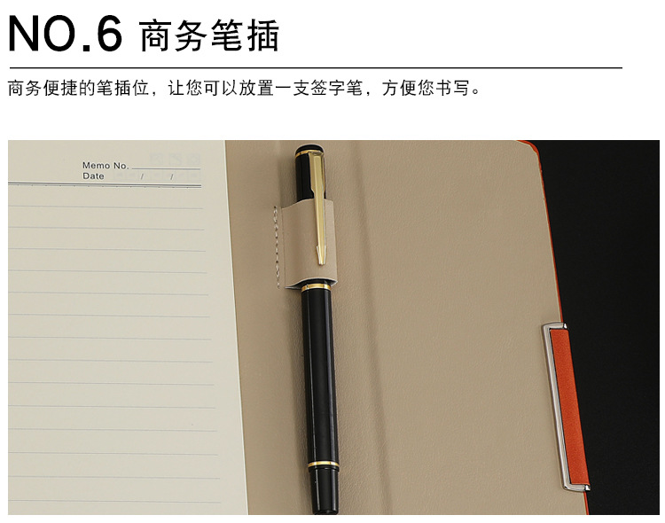 Products in Stock New Leather Surface Notepad A5 Tri-Fold Loose-Leaf Notebook Pack Business Office Diary Customized Logo