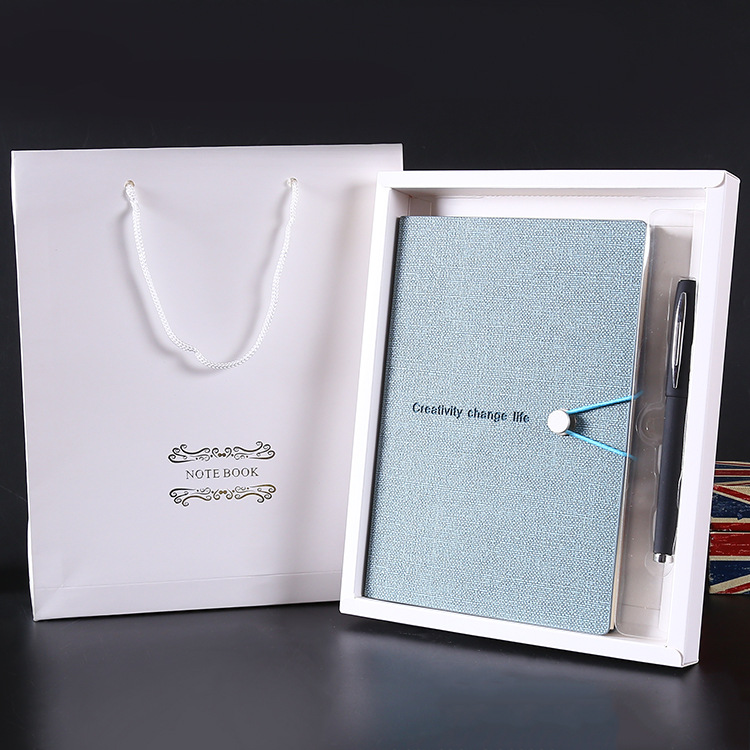 Creative Notepad Gift Set Business Office PU Leather Notebook Fixing Buckle Student Diary Book