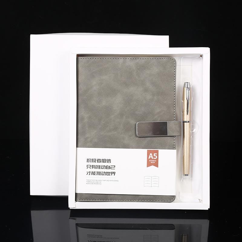 A5 Business Notebook Book Simple Fashion Business PU Leather Office Meeting Student Gift Stationery Notebook