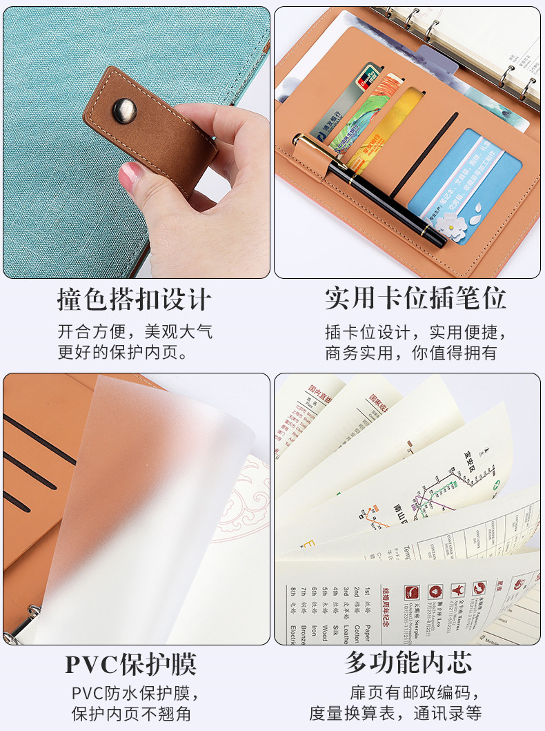A5 Soft Leather Loose-Leaf Notebook Office Meeting Notebook Personality Creative Notepad Gift Set Customizable Logo A5 Soft Leather Loose-Leaf Notebook Office Meeting Notebook Personality Creative Notepad Gift Set Customizable Logo