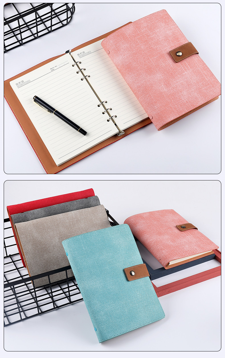 A5 Soft Leather Loose-Leaf Notebook Office Meeting Notebook Personality Creative Notepad Gift Set Customizable Logo A5 Soft Leather Loose-Leaf Notebook Office Meeting Notebook Personality Creative Notepad Gift Set Customizable Logo