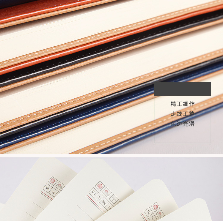 Simple A5 Business Notebook Stationery Student Soft Surface Copy A6 Notepad B5pu Leather Covered Notebook Printed Logo