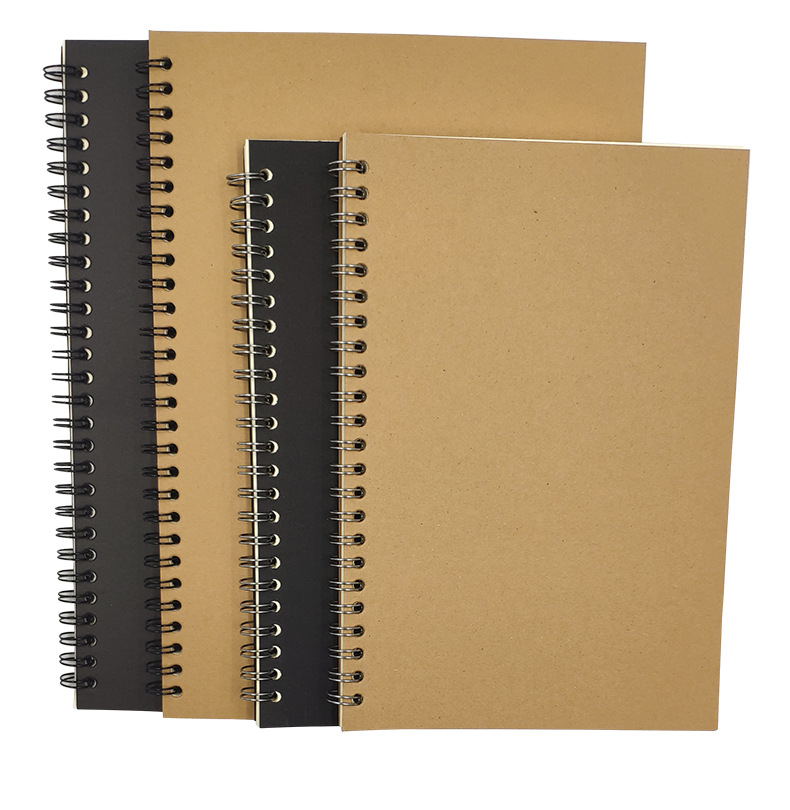 A5 Kraft Paper Notebook Custom School Logo Soft Copy Coil Notebook Notepad Note Book in Stock Custom A5 Kraft Paper Notebook Custom School Logo Soft Copy Coil Notebook Notepad Note Book in Stock Custom