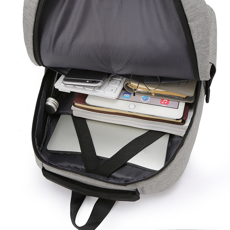 Cross-Border Supply Logo Customizable USB Backpack Casual Business Men&#039;s Bag Notebook Backpack One Piece Dropshipping