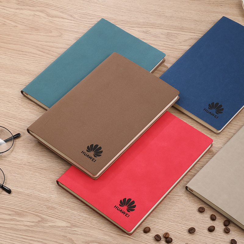 A5 Notebook Student Notes Imitation Leather Soft Copy Diary Book Business Meeting Notebook Set Customized Wholesale