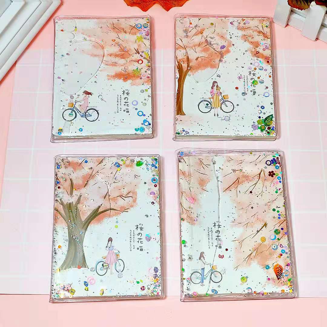 Creative Journal Book Notebook Quicksand Plastic Cover Notebook Student Stationery Diary Loose-Leaf Notebook Gift Wholesale Creative Journal Book Notebook Quicksand Plastic Cover Notebook Student Stationery Diary Loose-Leaf Notebook Gift Wholesale