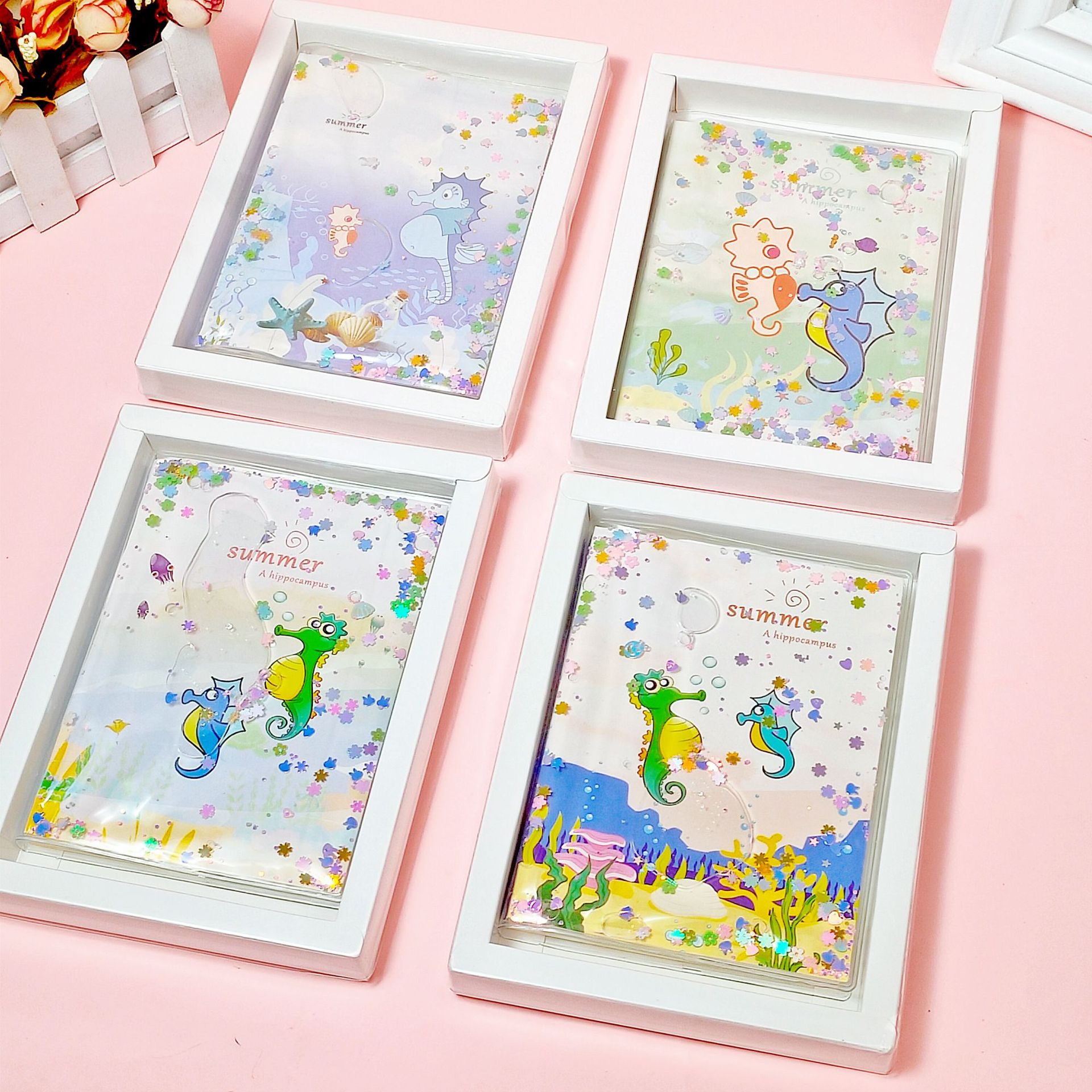 Creative Journal Book Notebook Quicksand Plastic Cover Notebook Student Stationery Diary Loose-Leaf Notebook Gift Wholesale Creative Journal Book Notebook Quicksand Plastic Cover Notebook Student Stationery Diary Loose-Leaf Notebook Gift Wholesale