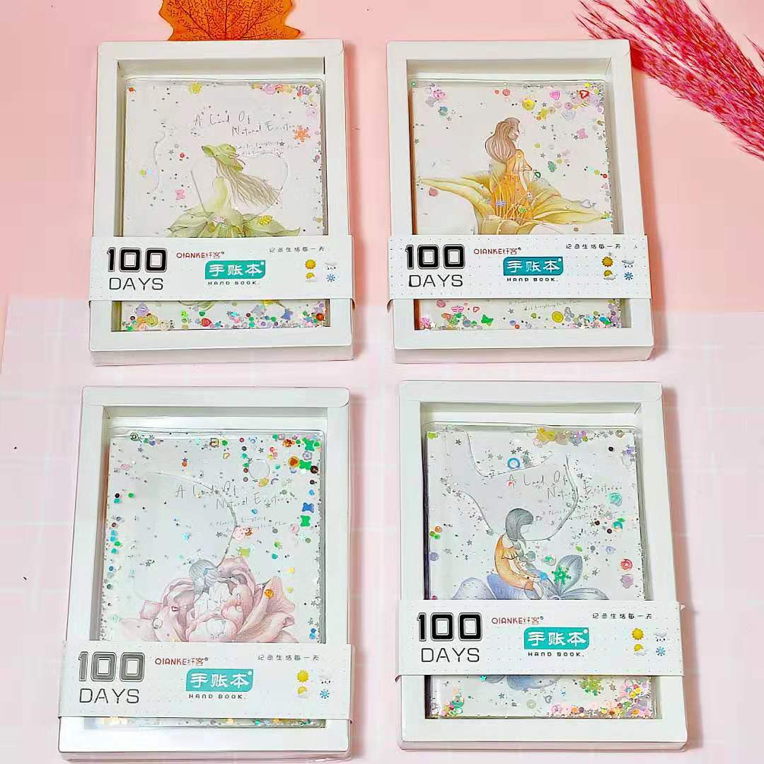 Creative Journal Book Notebook Quicksand Plastic Cover Notebook Student Stationery Diary Loose-Leaf Notebook Gift Wholesale Creative Journal Book Notebook Quicksand Plastic Cover Notebook Student Stationery Diary Loose-Leaf Notebook Gift Wholesale