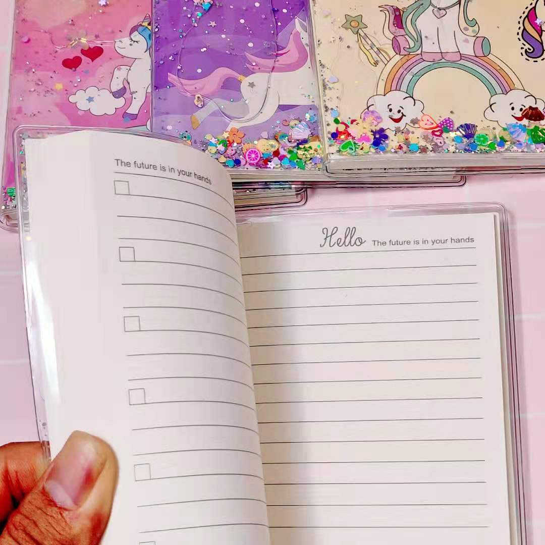 Creative Journal Book Notebook Quicksand Plastic Cover Notebook Student Stationery Diary Loose-Leaf Notebook Gift Wholesale Creative Journal Book Notebook Quicksand Plastic Cover Notebook Student Stationery Diary Loose-Leaf Notebook Gift Wholesale