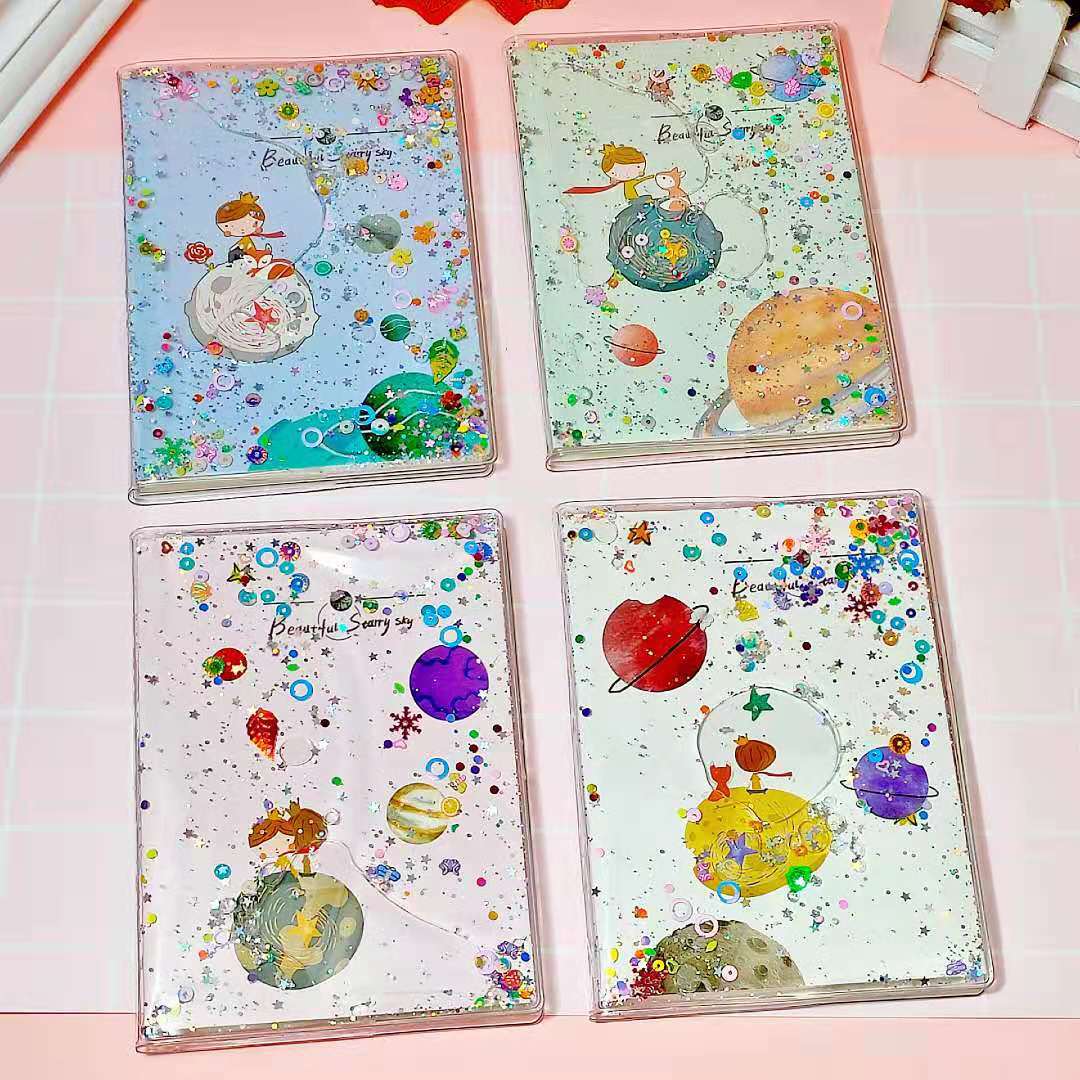 Creative Journal Book Notebook Quicksand Plastic Cover Notebook Student Stationery Diary Loose-Leaf Notebook Gift Wholesale Creative Journal Book Notebook Quicksand Plastic Cover Notebook Student Stationery Diary Loose-Leaf Notebook Gift Wholesale