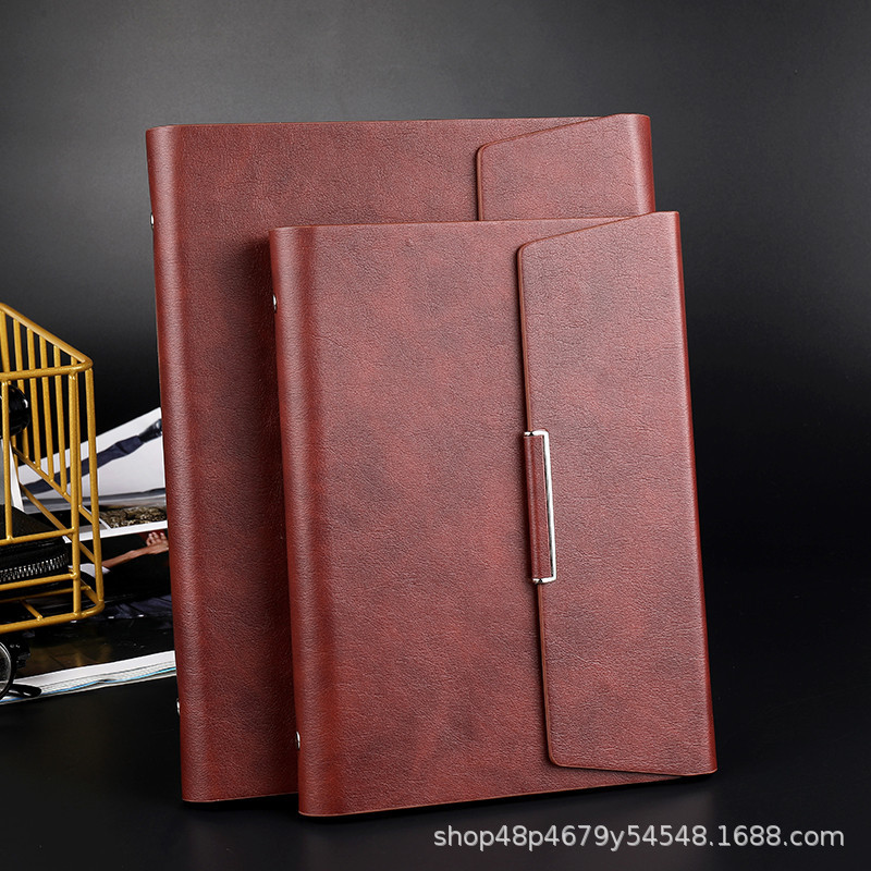 In Stock Wholesale A5 Business Loose-Leaf Notebook Customization Enterprise Office Notepad Notebook Gift Box Customization
