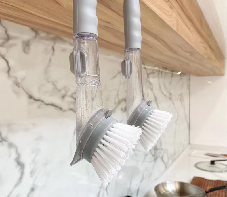 Brush pot Brush dishes wash dishes kitchen household household long handle clean lather dishwashing liquid automatic liquid clean pot Brush Brush pot Brush dishes wash dishes kitchen household household long handle clean lather dishwashing liquid automatic liquid clean pot Brush