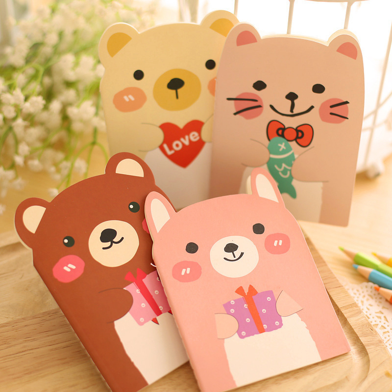 T Korean Creative Stationery Cute Bear Notebook Small Animal Notepad Cartoon Portable Book Student Prize T Korean Creative Stationery Cute Bear Notebook Small Animal Notepad Cartoon Portable Book Student Prize
