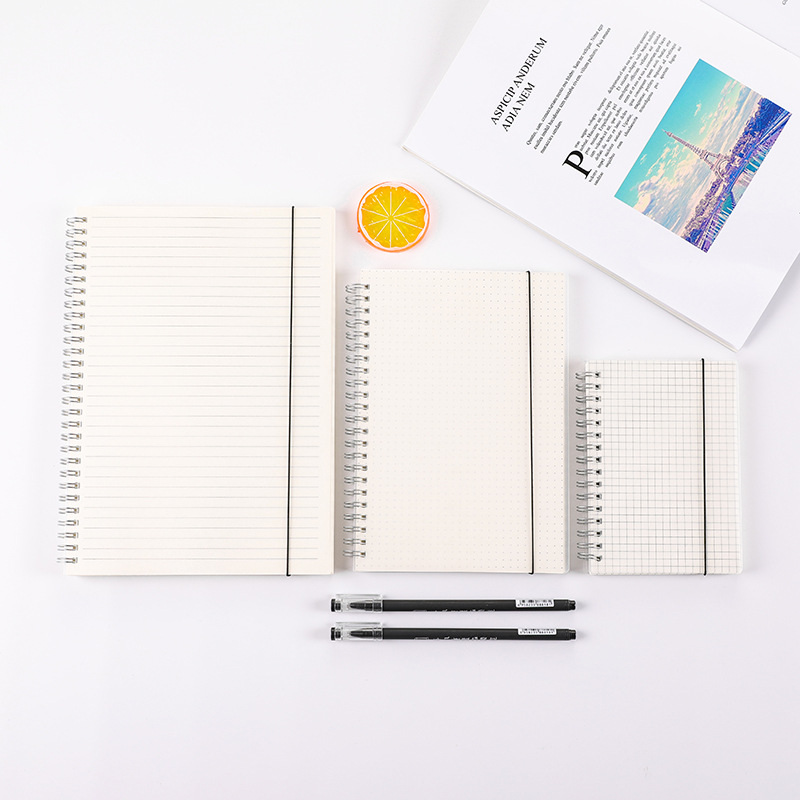 Zhishun Simple Pp Transparent Frosted Coil Notebook Journal Book Student Notepad Mesh Blank Loose Leaf Notebook
