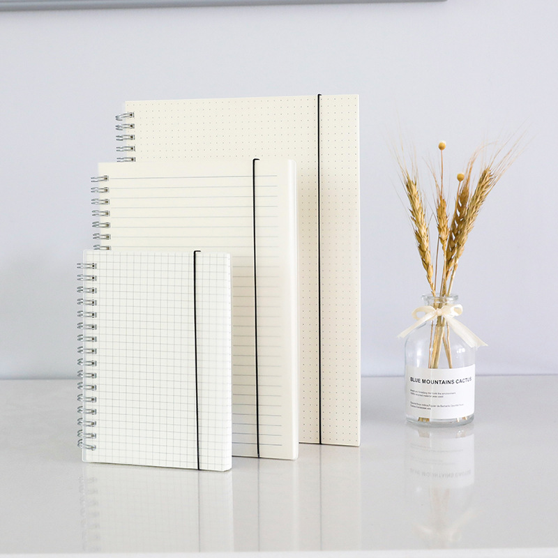 Zhishun Simple Pp Transparent Frosted Coil Notebook Journal Book Student Notepad Mesh Blank Loose Leaf Notebook