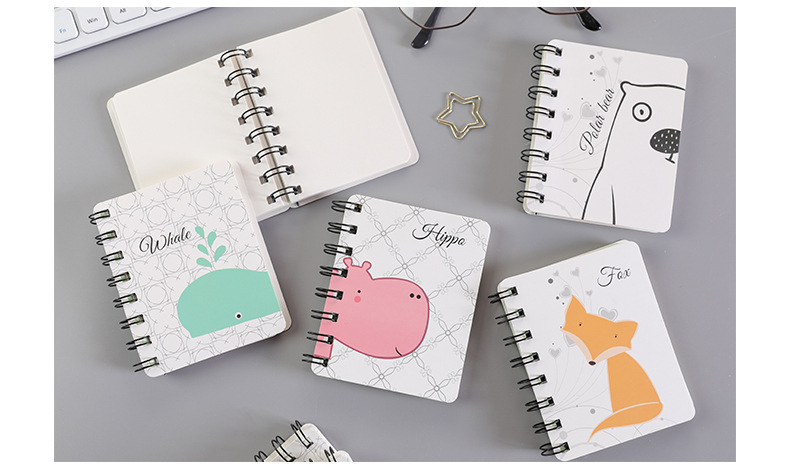 Dichen Cute Animal Cartoon Flip Coil Notebook Portable Mini Portable Notebook Pocket Notepad Dichen Cute Animal Cartoon Flip Coil Notebook Portable Mini Portable Notebook Pocket Notepad