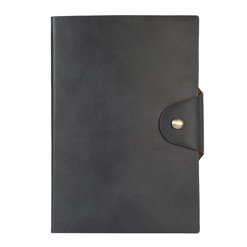 A5 Business Simplicity Pu Magnetic Snap Notebook B5 Yangba Soft Copy Journal Book Set Logo Notebook Wholesale