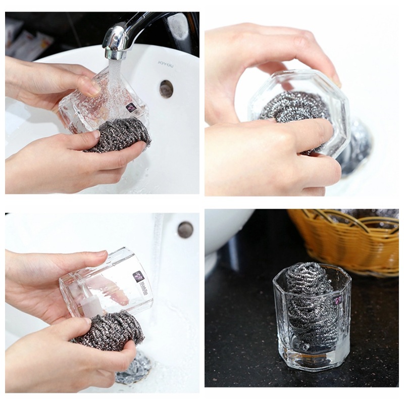 Cleaning supplies kitchen stainless steel ball washing dishes Cleaning ball in use the clean brush ball wholesale