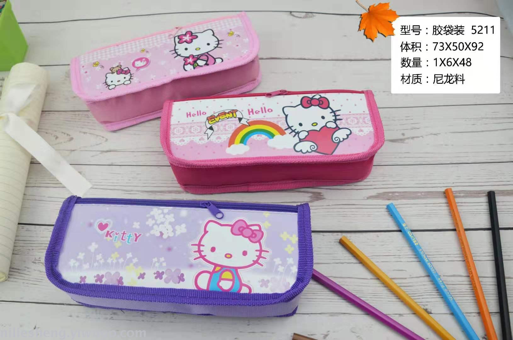 52 series OPP pen bag LOL girls double zipper waterproof high - capacity nylon cartoon new mixed color mixed picture pen box