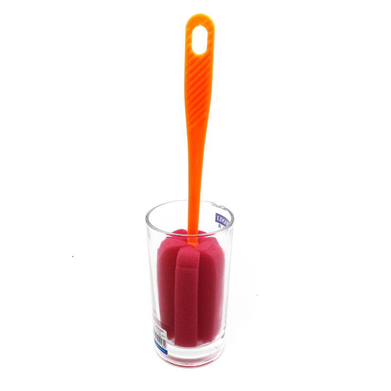 D1124 5011# sponge Brush Glass Clean Brush long handle Brush Cup Long bottle Teacup Brush Wash Cup