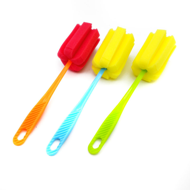 D1124 5011# sponge Brush Glass Clean Brush long handle Brush Cup Long bottle Teacup Brush Wash Cup