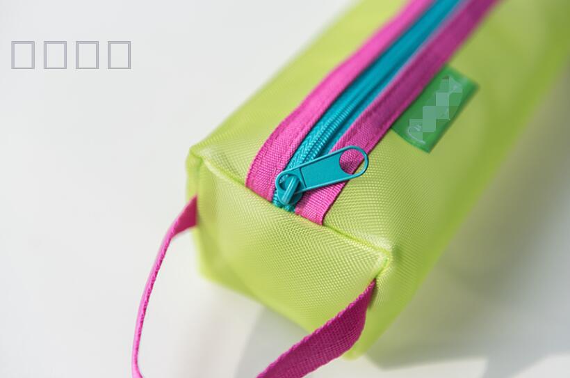 Transparent nylon pen bag fresh simple large capacity stationery bag primary and secondary school students