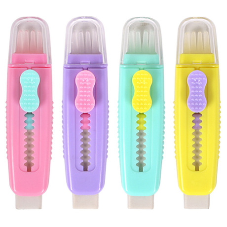 Tuzhuang stretch rubber brush pupils with creative push-pull rubber wipe clean