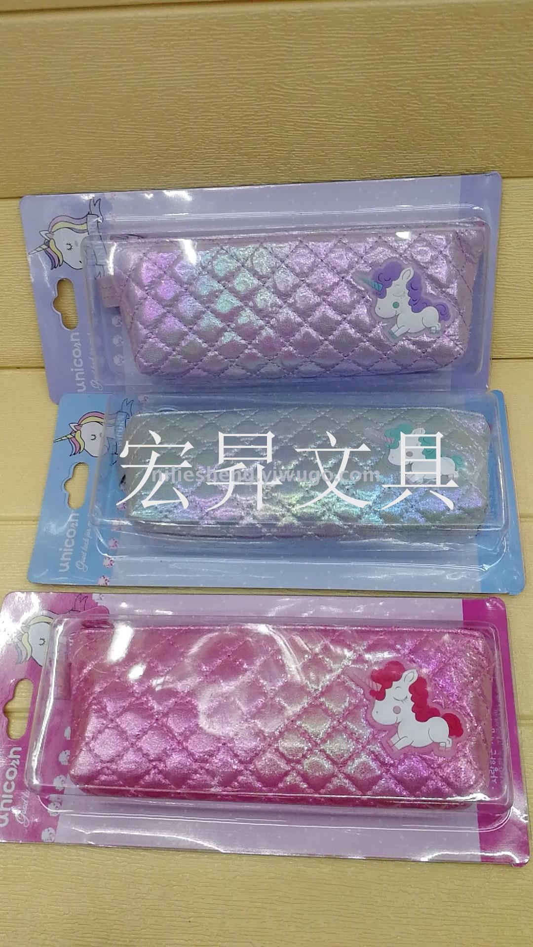 Unicorn pen bag stationery storage bag pencil bag suction card pen box storage box waterproof large capacity cartoon writing case
