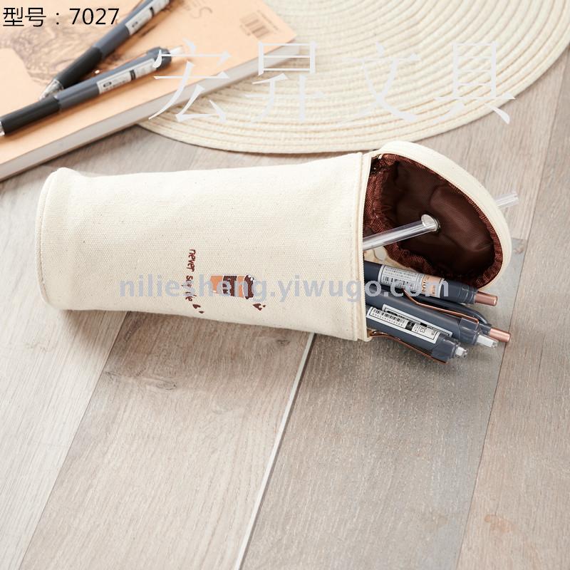 Creative pen bag water glass beverage cup cartoon storage bag pencil bag waterproof large capacity pencil box storage writing case