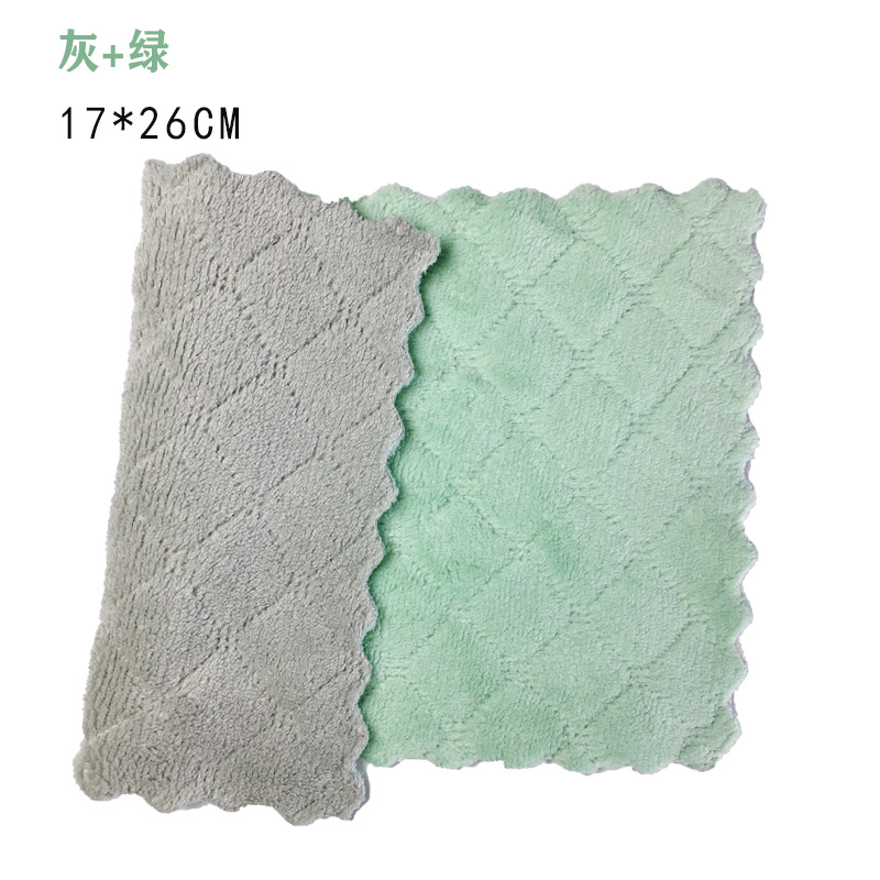 Shudeli Dish Towel Double-Sided Coral Velvet Rag Anchor Delivery Dishcloth Kitchen Hand Towel Cleaning Rag Shudeli Dish Towel Double-Sided Coral Velvet Rag Anchor Delivery Dishcloth Kitchen Hand Towel Cleaning Rag