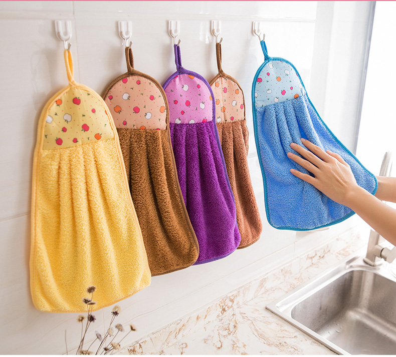 Hand Towel Wholesale Coral Fleece Thickened Cute Cartoon Towel Hanging Hanging Child Absorbent Kitchen Customization Hand Towel Hand Towel Wholesale Coral Fleece Thickened Cute Cartoon Towel Hanging Hanging Child Absorbent Kitchen Customization Hand Towel
